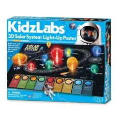4m Kidz Lab 3D Solar System Light-Up Poster Board