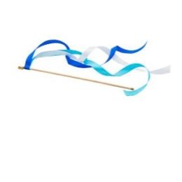 Huckleberry Dancing Ribbon Wand Blue