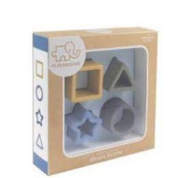 Playground Silicone Shape Puzzle Steel Blue (d)