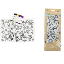 Reusable Silicone Drawing Mat Farm Animals
