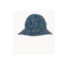 Acorn Fleur Wide Brim Sunhat Navy/Multi XLarge 56cm 5+