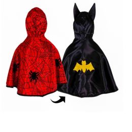 Great Pretenders Toddler Reversible Spider & Bat Cape - Size 2-3T