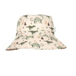 Acorn Dino Delight Wide Brim Bucket Hat Natural/Green XLarge 5+