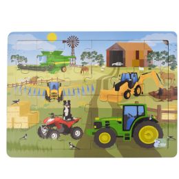 Aussie Farm Vehicles Jigsaw Puzzle 24pc