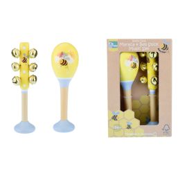 Buzzy Days Bees Maraca & Bellstick Set