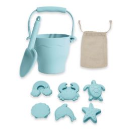 8pc Silicone Bucket & Spade Set Light Blue