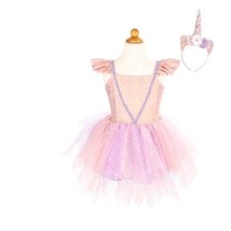 Great Pretender's Pink Shimmer Unicorn Dress & Headband Size 5-6