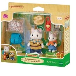 Sylvanian Exciting Exploration Set Latte Cat & Brother
