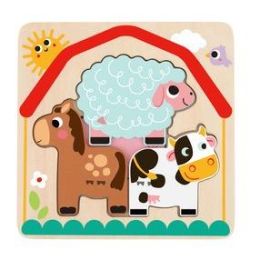 Tooky Toy Multi Layered Farm Animal Puzzle